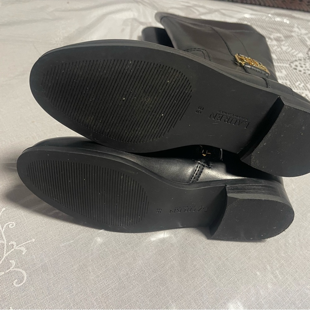 Ralph Lauren Black Heeled Boots - Picture 5 of 5